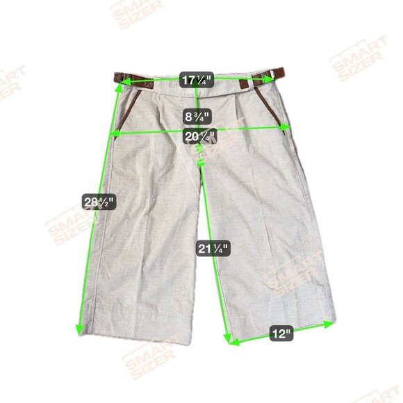 The Limited Drew Corduroy Cropped Wide Leg Pants Contrast Trim 6 Old Money Vtg - Picture 2 of 7